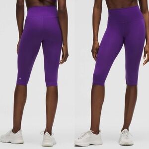 Lululemon Wunder Train High-Rise Crop Sz 8/15" In College Purple